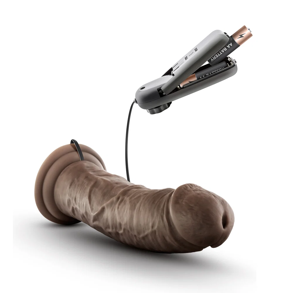 Dr. Skin Dr. Joe Realistic 8 in. Vibrating Dildo Brown - Image 13