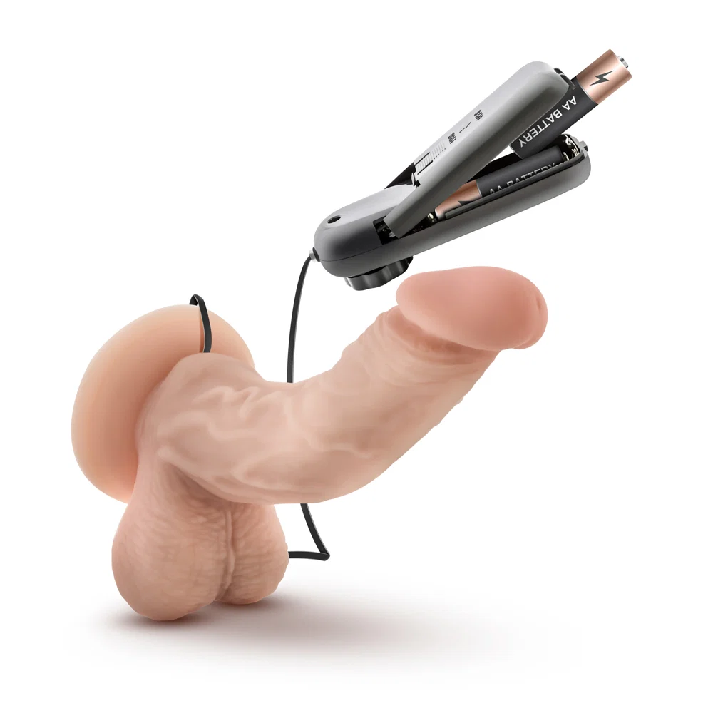 Dr. Skin Dr. Ken Realistic 6.5 in. Vibrating Dildo with Balls Beige - Image 13