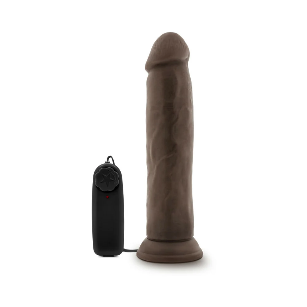Dr. Skin Dr. Throb Realistic 9.5 in. Vibrating Dildo Brown - Image 7