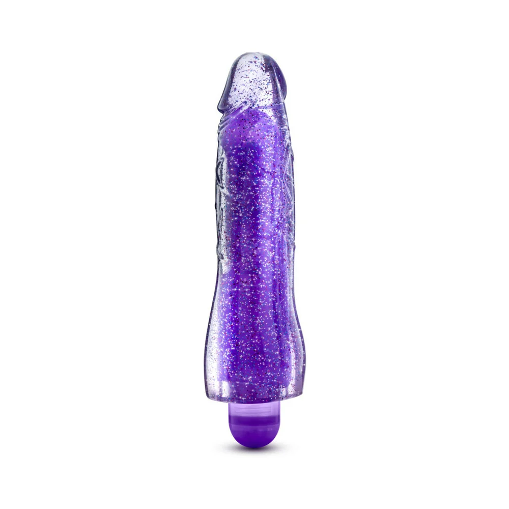 Glow Dicks Molly Color Changing 8 in. Vibrating Dildo Glitter Purple - Image 10