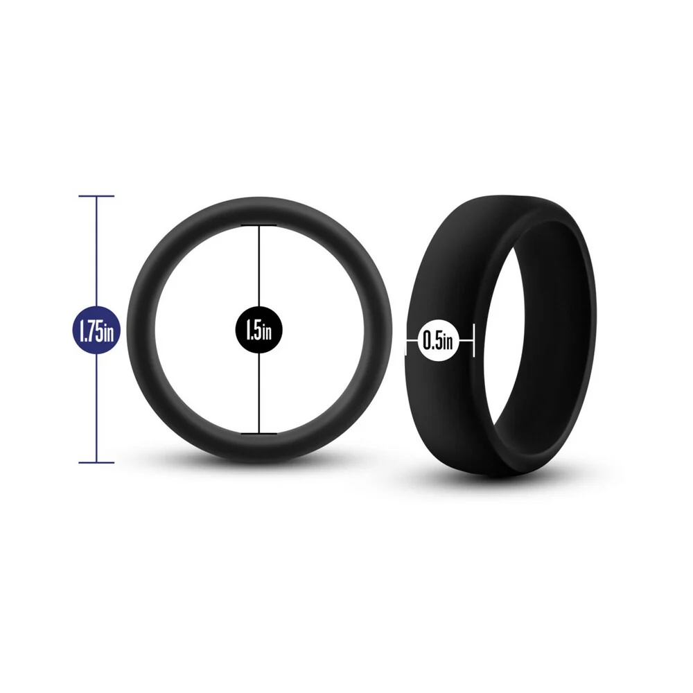 Performance Silicone Go Pro Cock Ring Black - Image 9