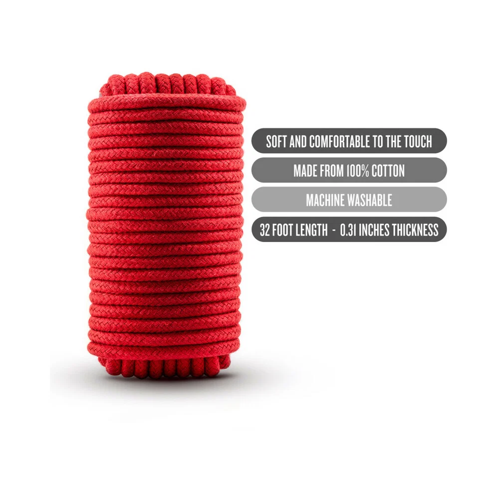 Temptasia Bondage Rope 32 ft. / 10 m Red - Image 8