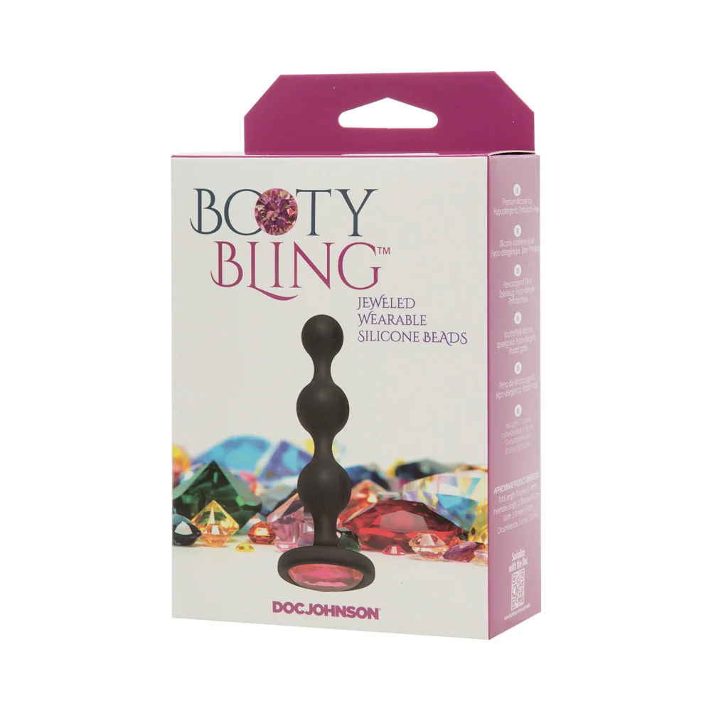 Booty Bling Jeweled Wearable Silicone Beads Pink - Image 8