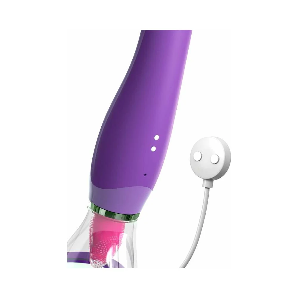Fantasy For Her Her Ultimate Pleasure Dual-Ended Vibrator With Licking Suction Purple - Image 11