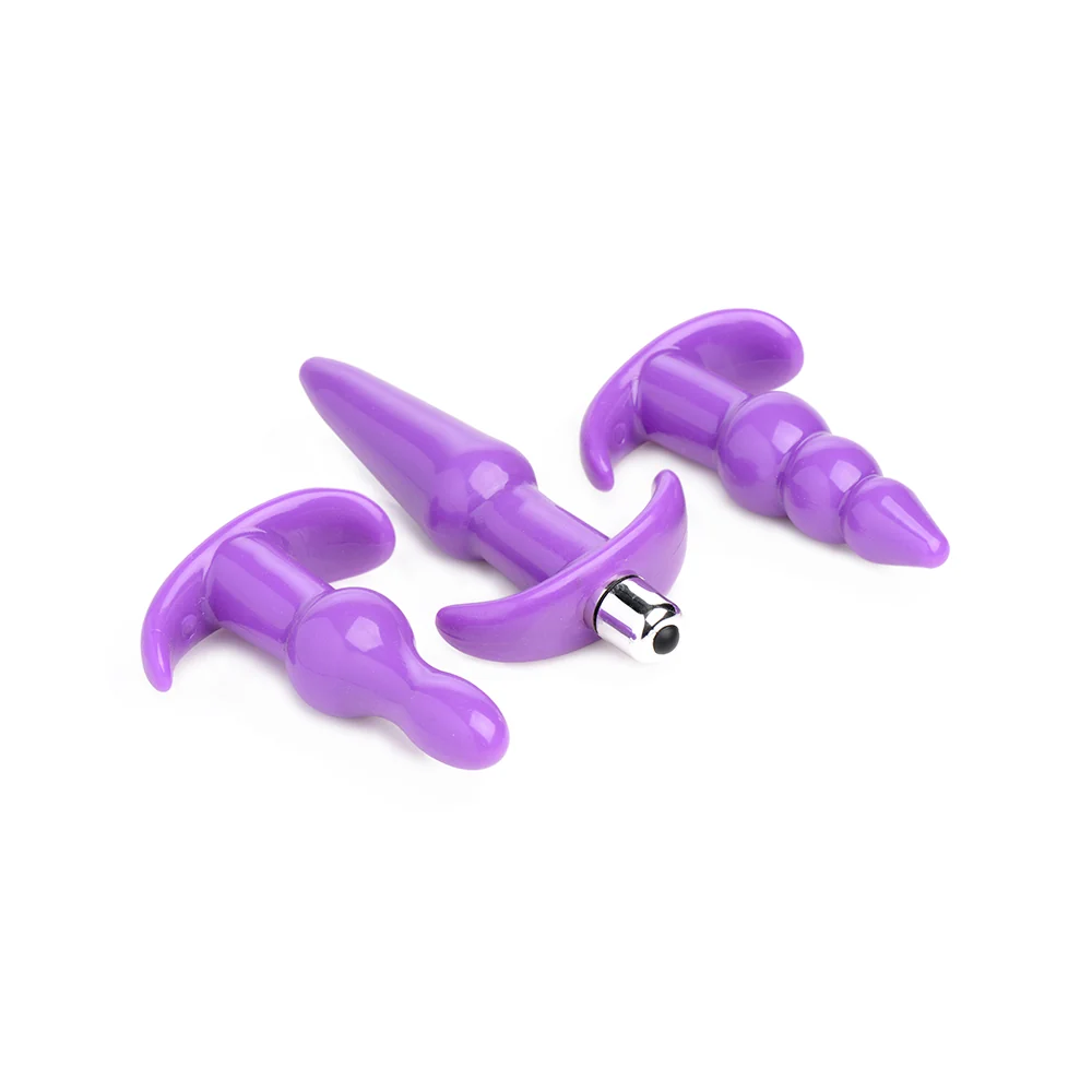 Trinity Vibes 3 Piece Vibrating Anal Plug Set Purple - Image 11