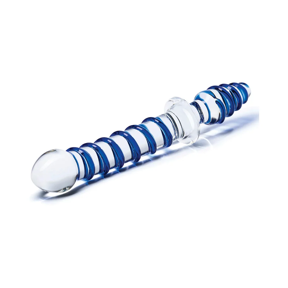 Glas 10 in. Mr. Swirly Double Ended Glass Dildo & Butt Plug - Image 10