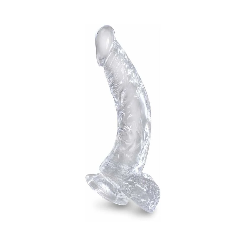 King Cock Clear 7.5 in. Cock With Balls Realistic Suction Cup Dildo - Image 5