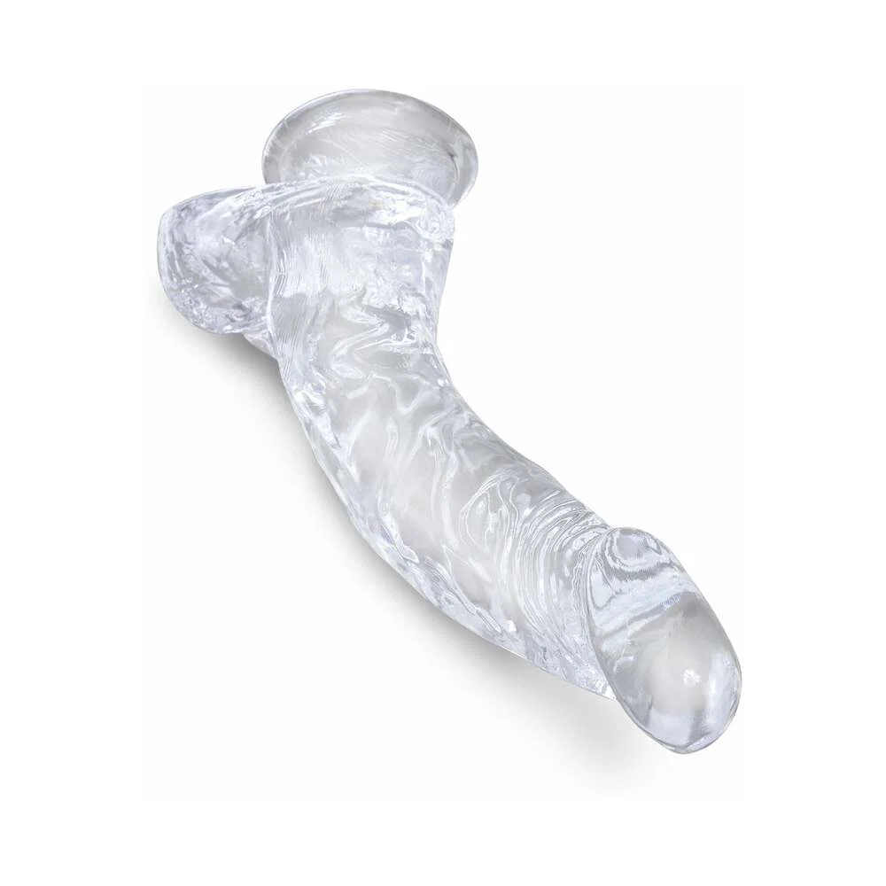 King Cock Clear 7.5 in. Cock With Balls Realistic Suction Cup Dildo - Image 6