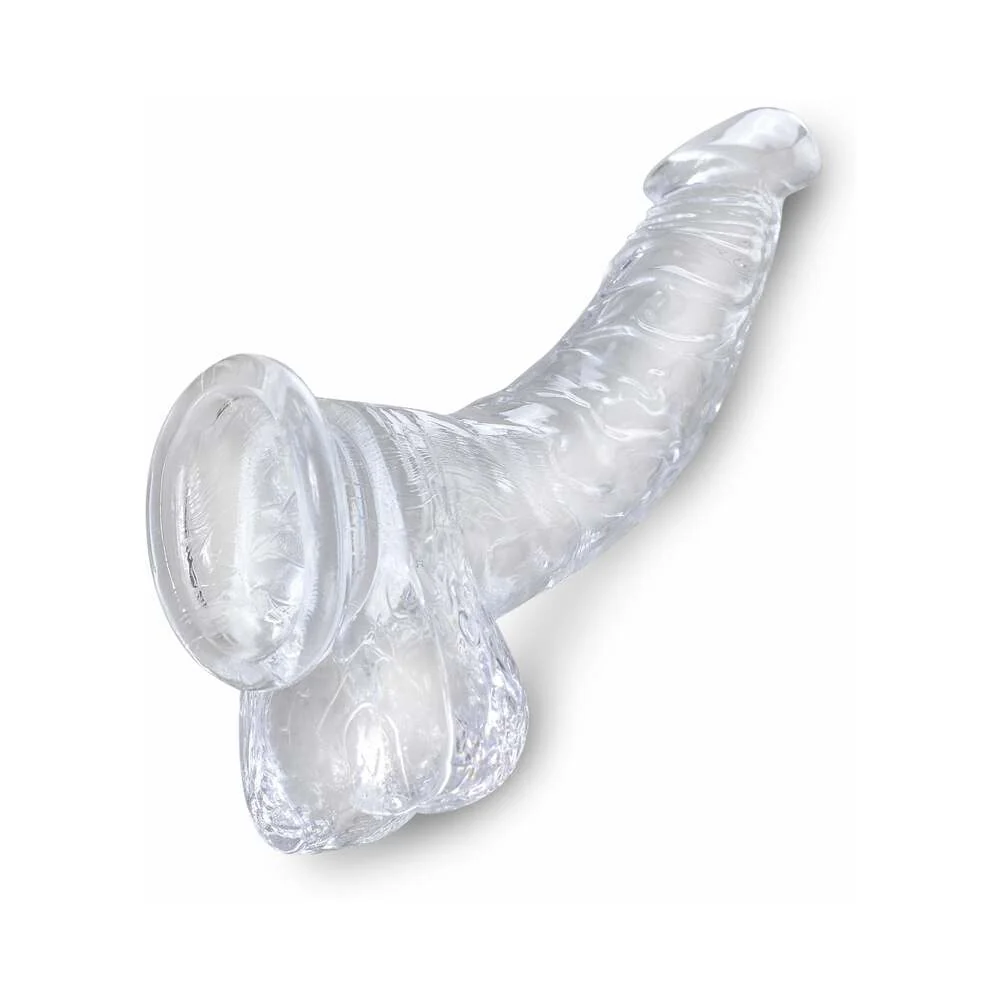 King Cock Clear 7.5 in. Cock With Balls Realistic Suction Cup Dildo - Image 7