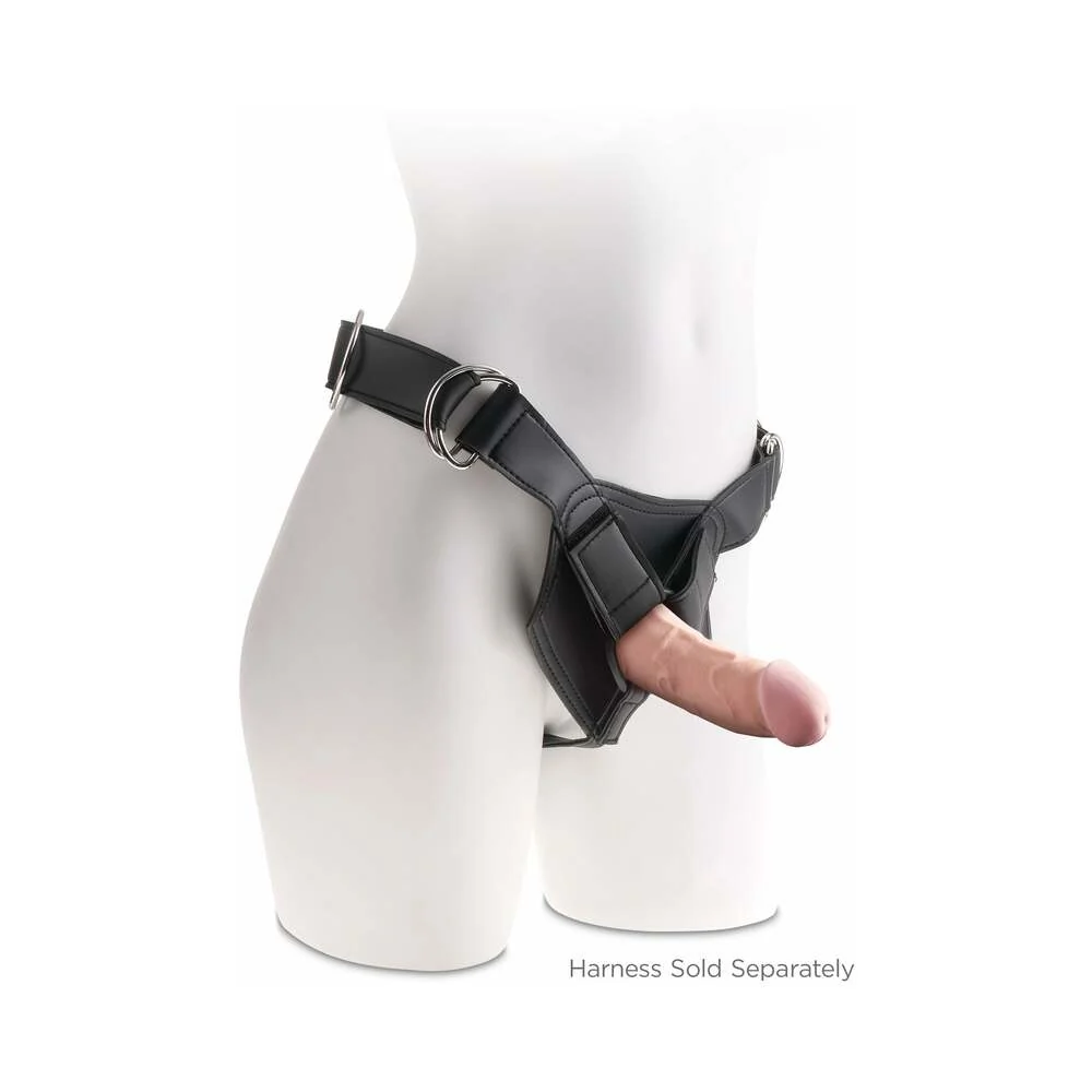 King Cock Plus 6 in. Triple Density Cock Realistic Dildo With Suction Cup Beige - Image 10