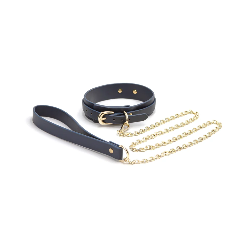 Bondage Couture Collar & Leash Blue - Image 3