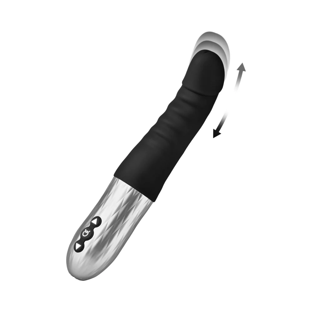 Forto Thruster Rechargeable Silicone Thrusting G-Spot Vibrator Black - Image 10