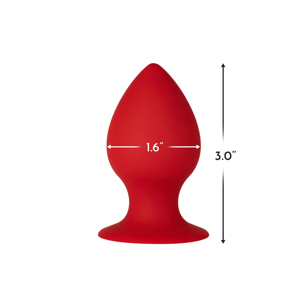 Forto F-98 Cone Silicone Anal Plug Small Red - Image 8