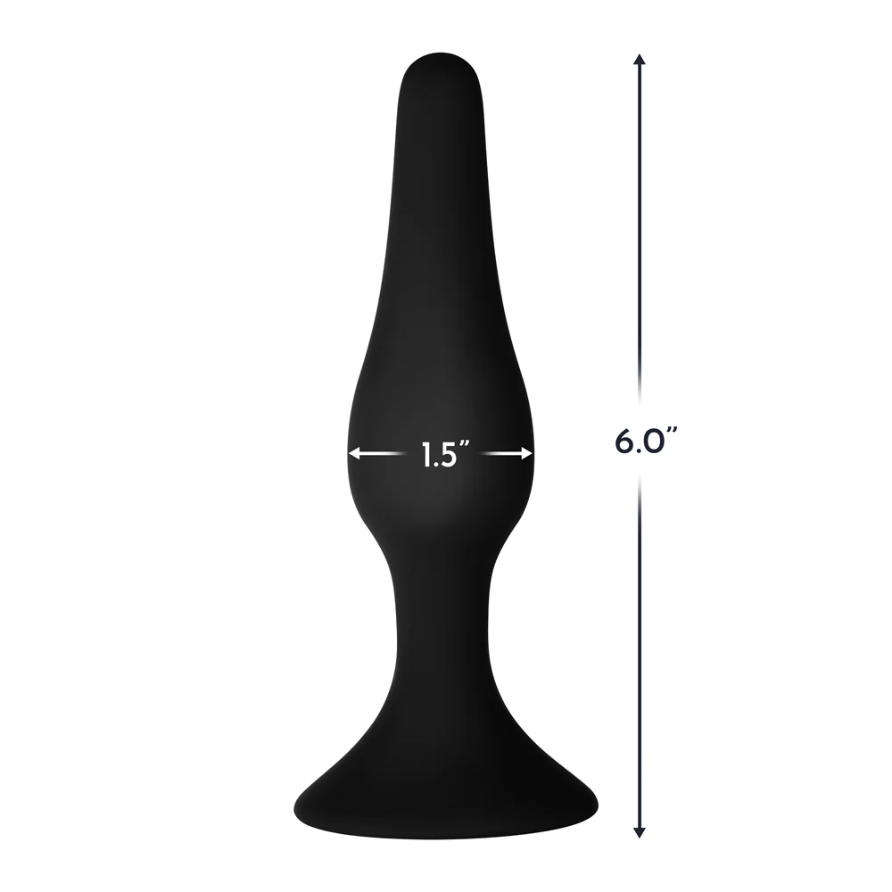 Forto F-11 Lungo Silicone Anal Plug Large Black - Image 8