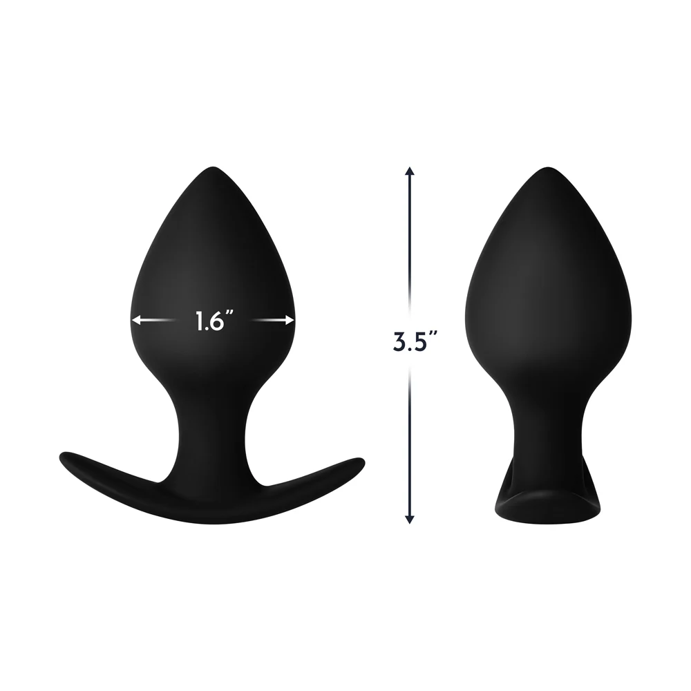 Forto F-60 Spade Silicone Anal Plug Small Black - Image 10