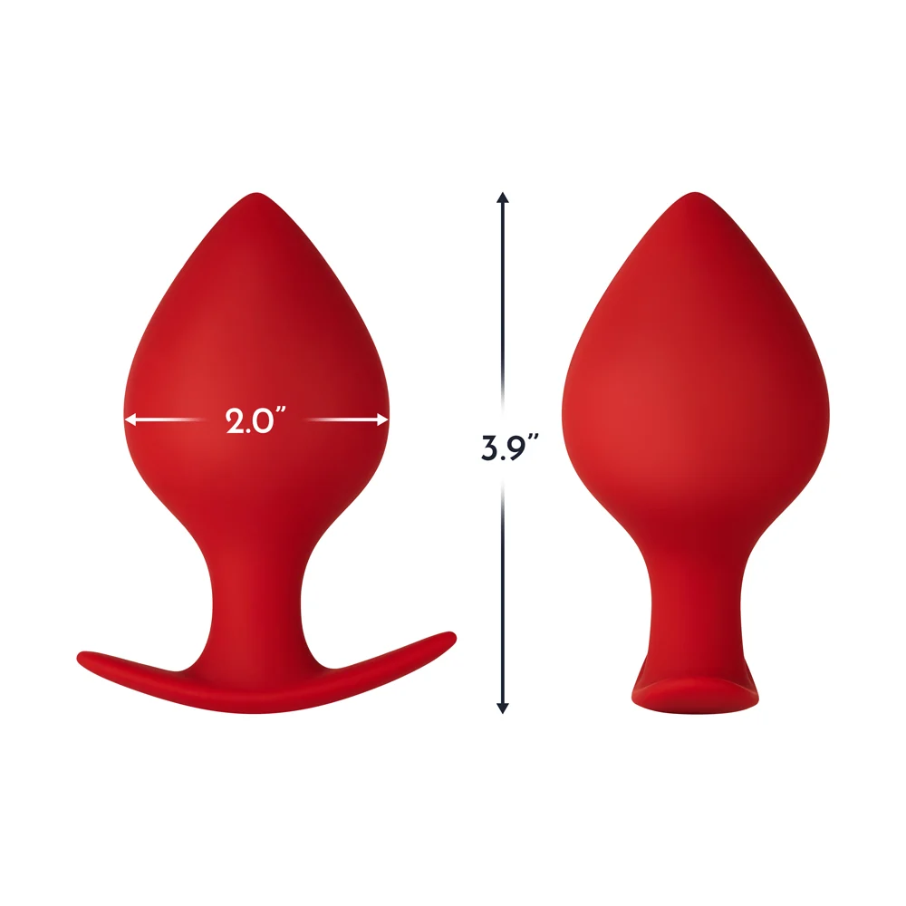 Forto F-60 Spade Silicone Anal Plug Medium Red - Image 10