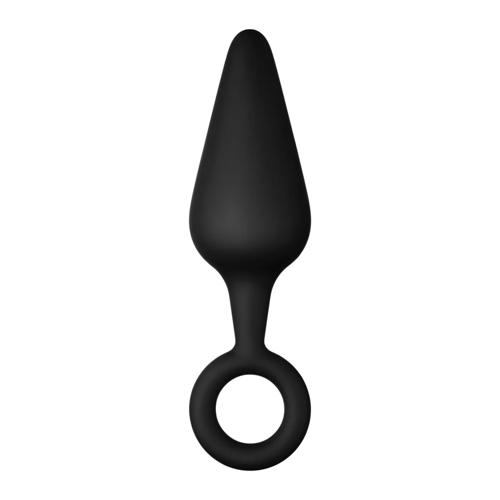 Forto F-10 Silicone Anal Plug with Pull Ring Large Black - Image 7