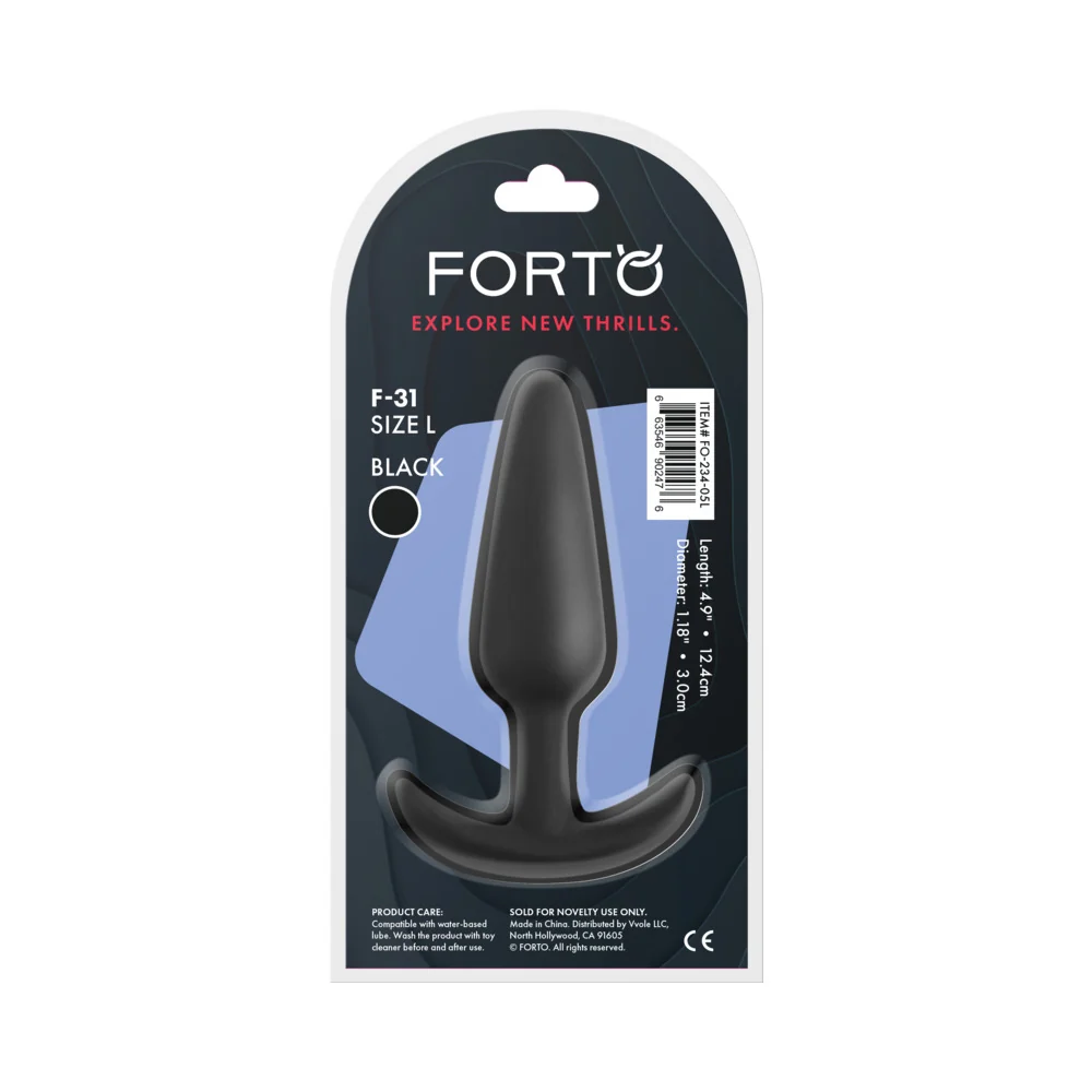 Forto F-31 Silicone Anal Plug Large Black - Image 11