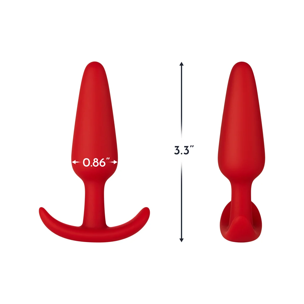 Forto F-31 Silicone Anal Plug Small Red - Image 10