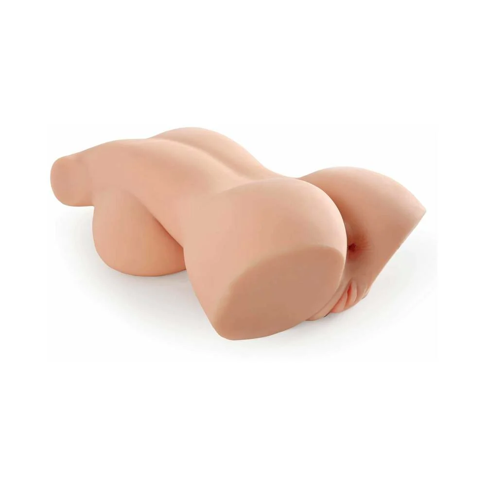 PDX Plus Perfect 10 Torso Dual Entry Masturbator Beige - Image 6