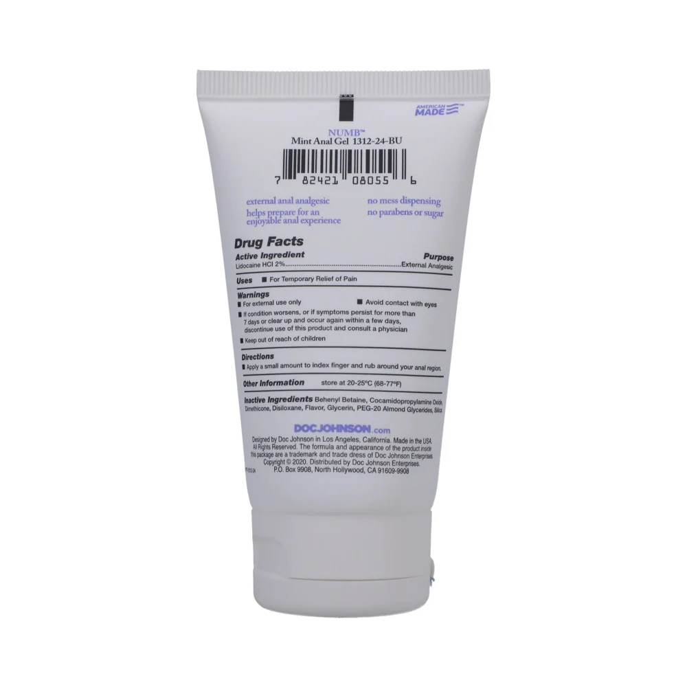 Doc Johnson Numb Anal Gel Mint 2 oz. Bulk - Image 3