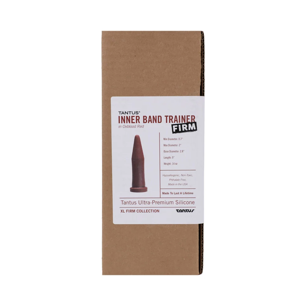Tantus Inner Band Trainer Firm Dildo Garnet (Box) - Image 5