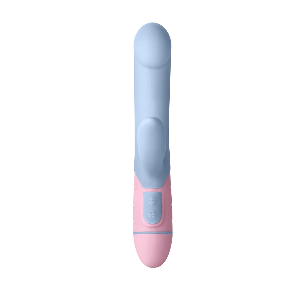 FemmeFunn FFIX Rabbit Waterproof Silicone Dual Stimulation G-Spot Vibrator Light Blue - Image 8