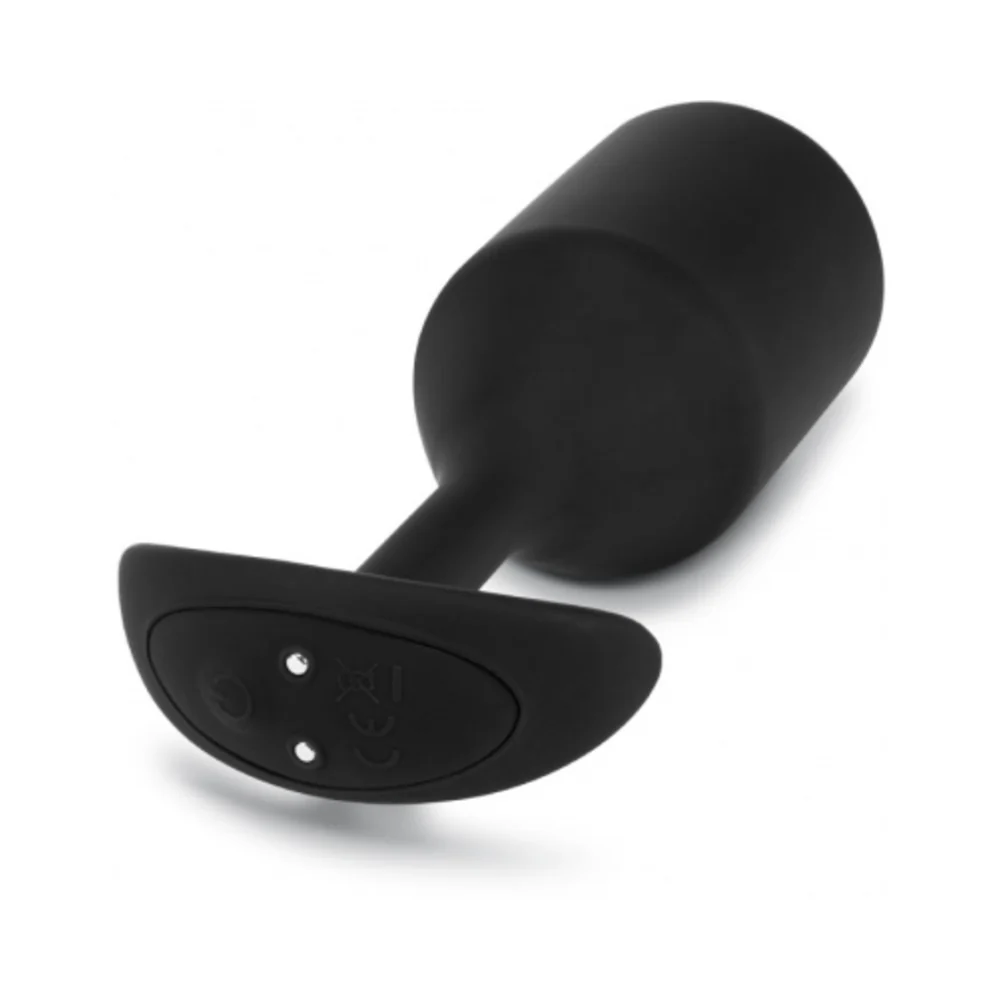 b-Vibe Vibrating Snug Plug 5 Rechargeable Weighted Silicone Anal Plug Black - Image 12