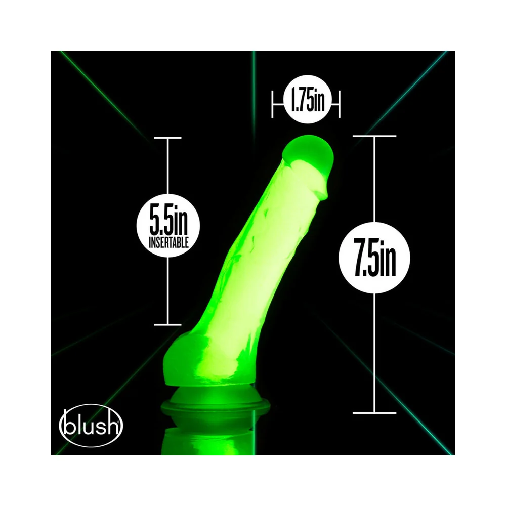 Neo Elite Glow in the Dark Viper 7 in. Dual-Density Dildo Neon Green - Image 13