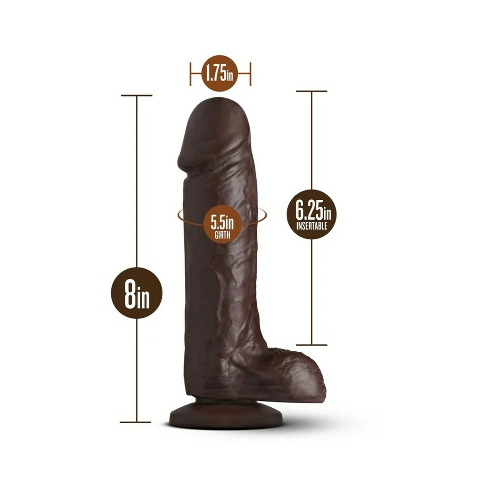 Loverboy The Movie Star Realistic 8 in. Dildo with Balls Brown - Image 11
