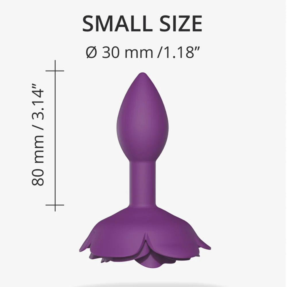 Love to Love Open Roses Silicone Anal Plug Purple Rain Small - Image 10