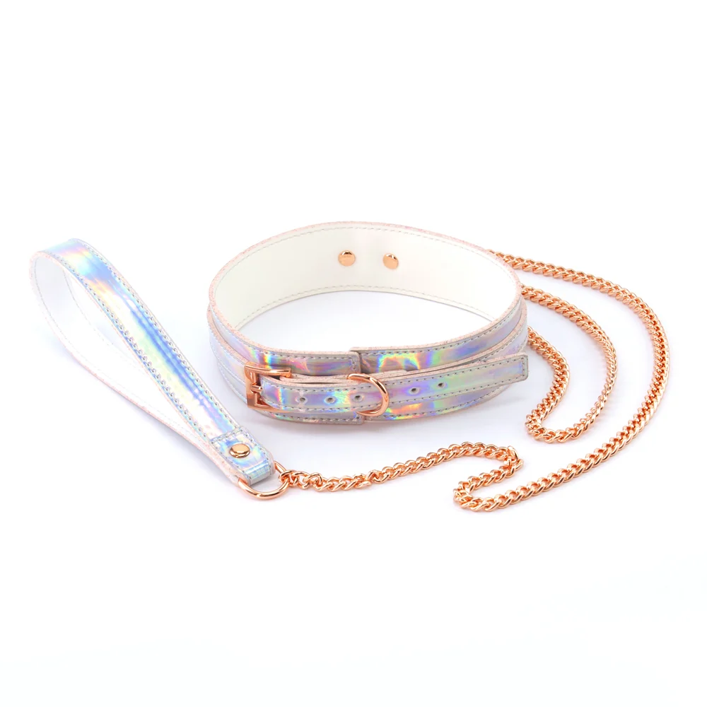 Cosmo Bondage Collar & Leash Rainbow - Image 3