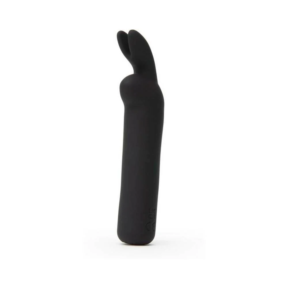 Happy Rabbit Rechargeable Silicone Bullet Vibrator With Ears Black - Image 6