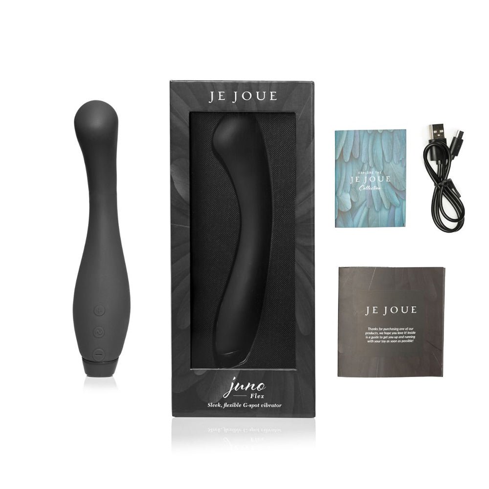 Je Joue Juno Flex Rechargeable Flexible Silicone G-Spot Vibrator Black - Image 4