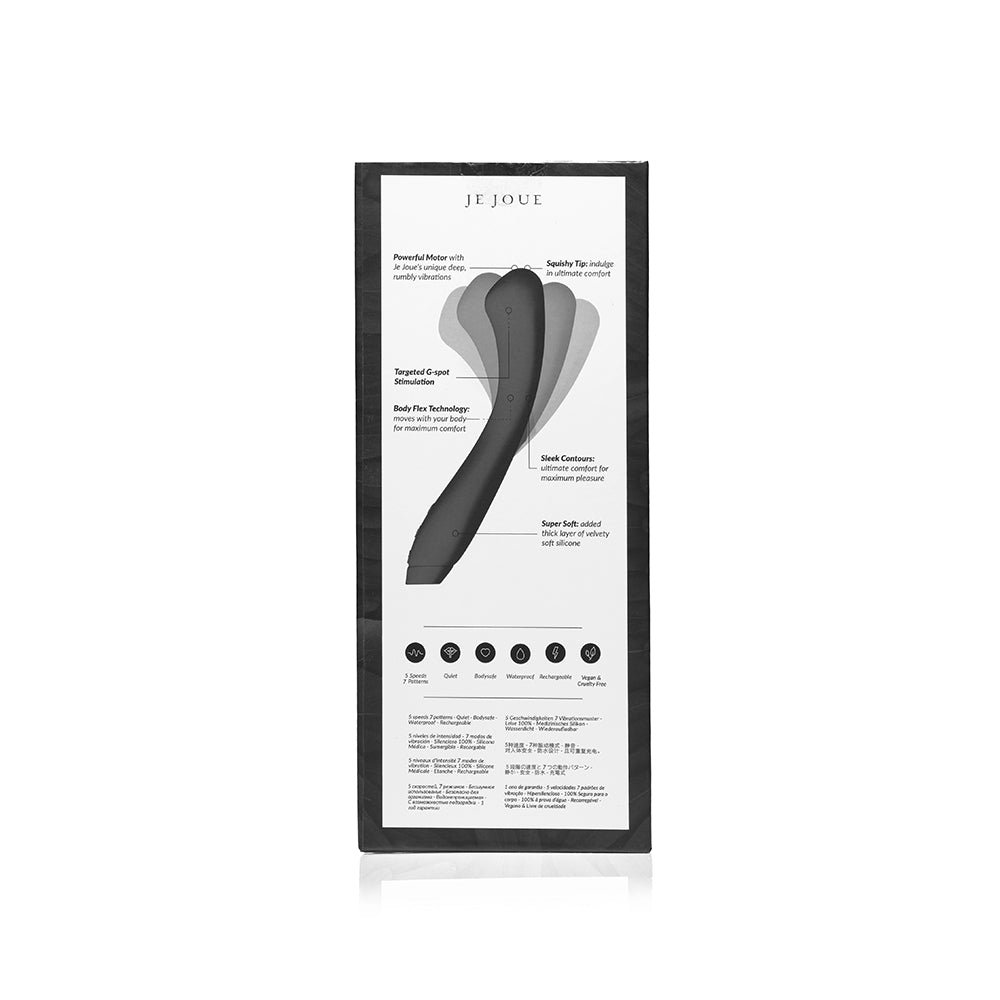 Je Joue Juno Flex Rechargeable Flexible Silicone G-Spot Vibrator Black - Image 6