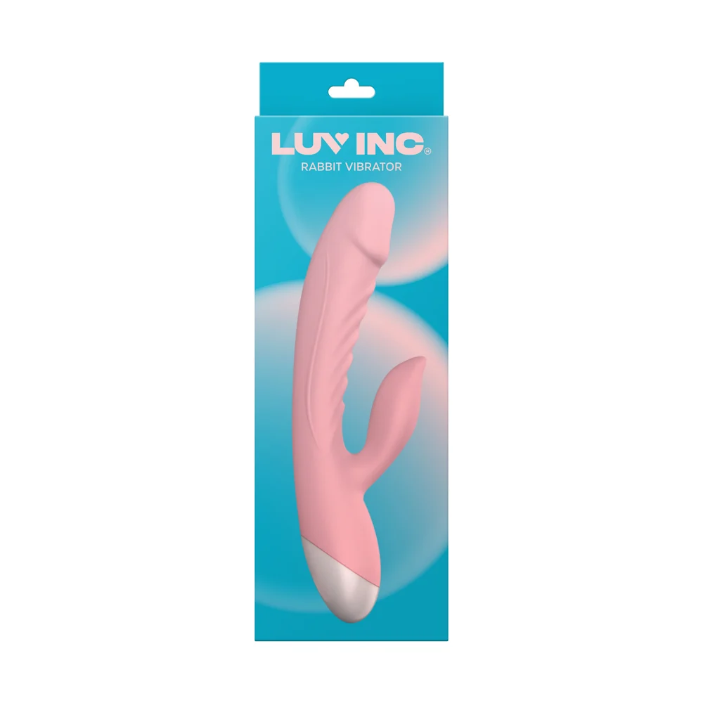 Luv Inc Rv20 Rabbit Vibrator Rechargeable Silicone Dual Stimulator Pink - Image 5