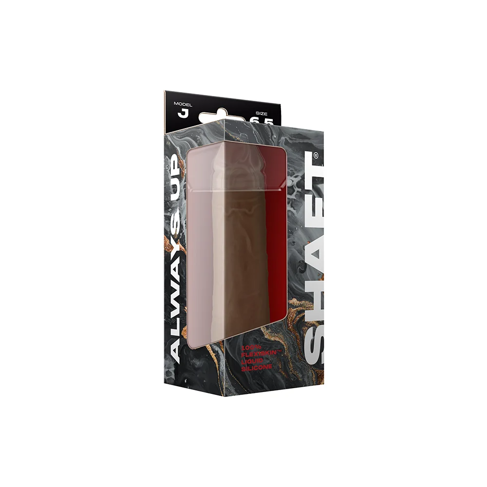 Shaft Model J: 6.5 in. Dual Density Silicone Dildo Oak - Image 7