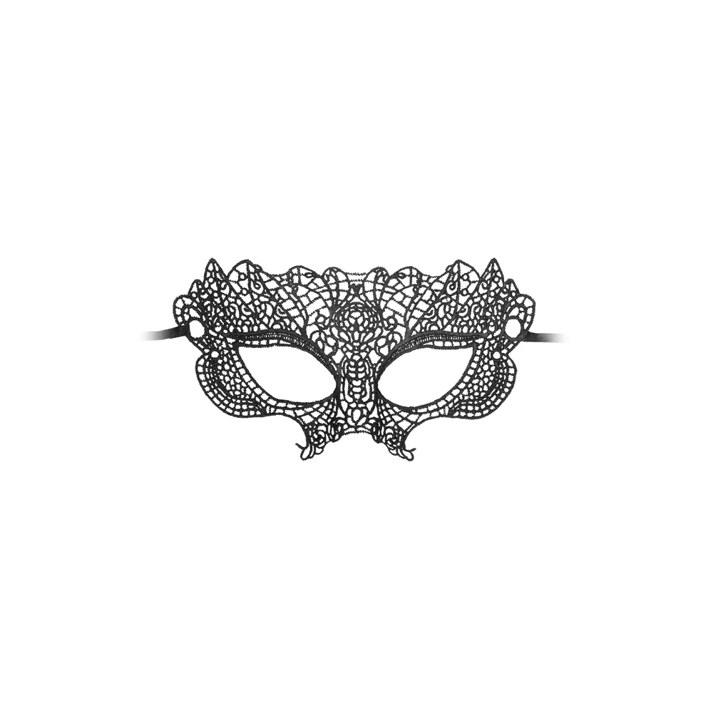 Ouch! Black & White Princess Lace Eye Mask Black - Image 7