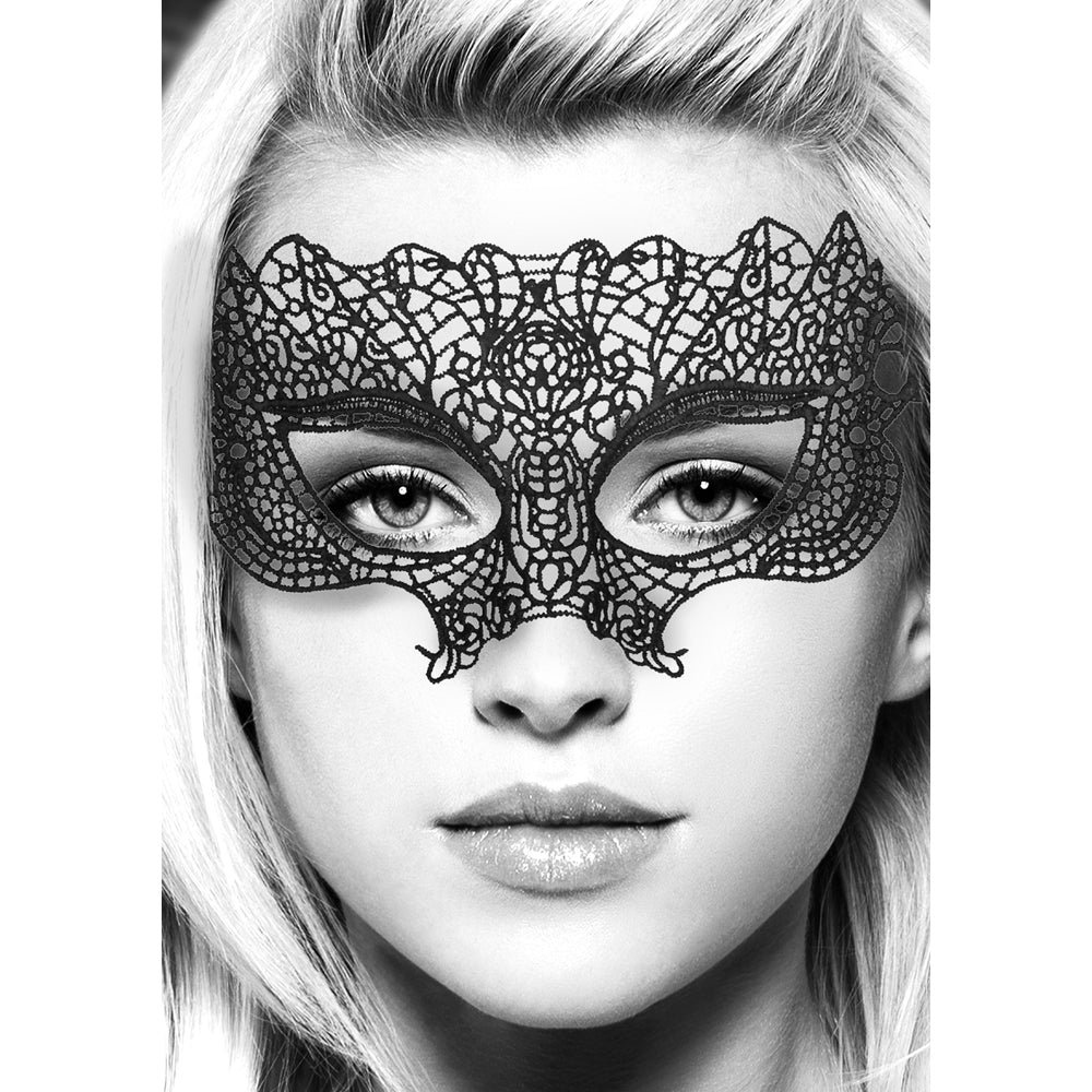 Ouch! Black & White Princess Lace Eye Mask Black - Image 9
