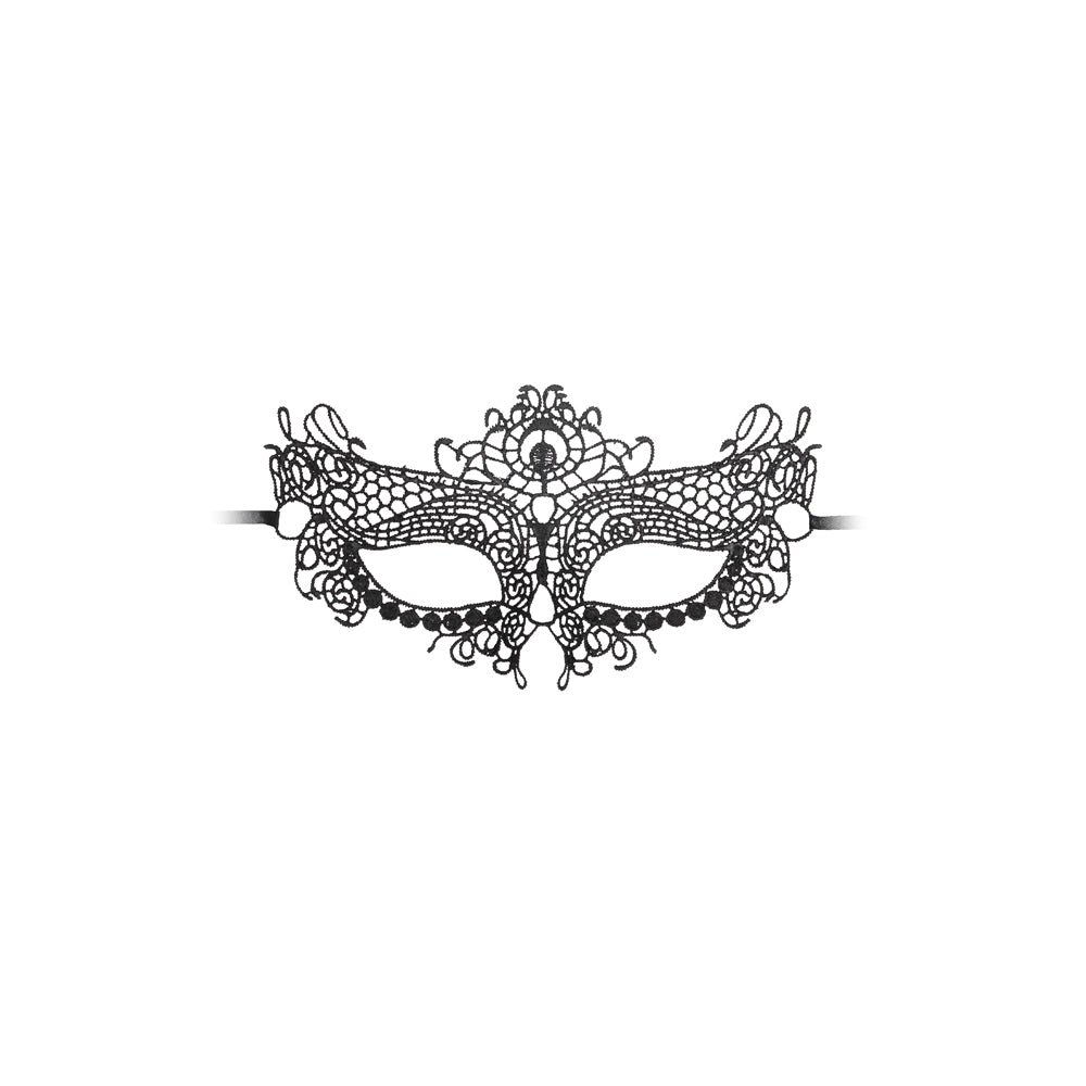 Ouch! Black & White Queen Lace Eye Mask Black - Image 7