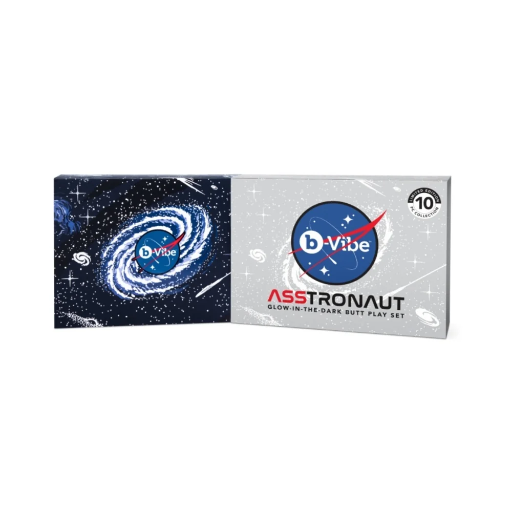 b-Vibe Limited Edition 10-Piece Asstronaut Glow-in-the-Dark Butt Play Set - Image 12
