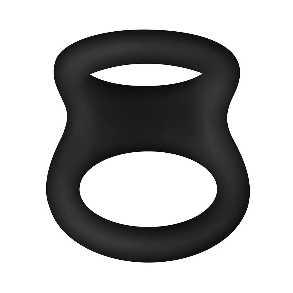 Forto F-22 Liquid Silicone Cock & Ball D-Ring Medium Black - Image 5