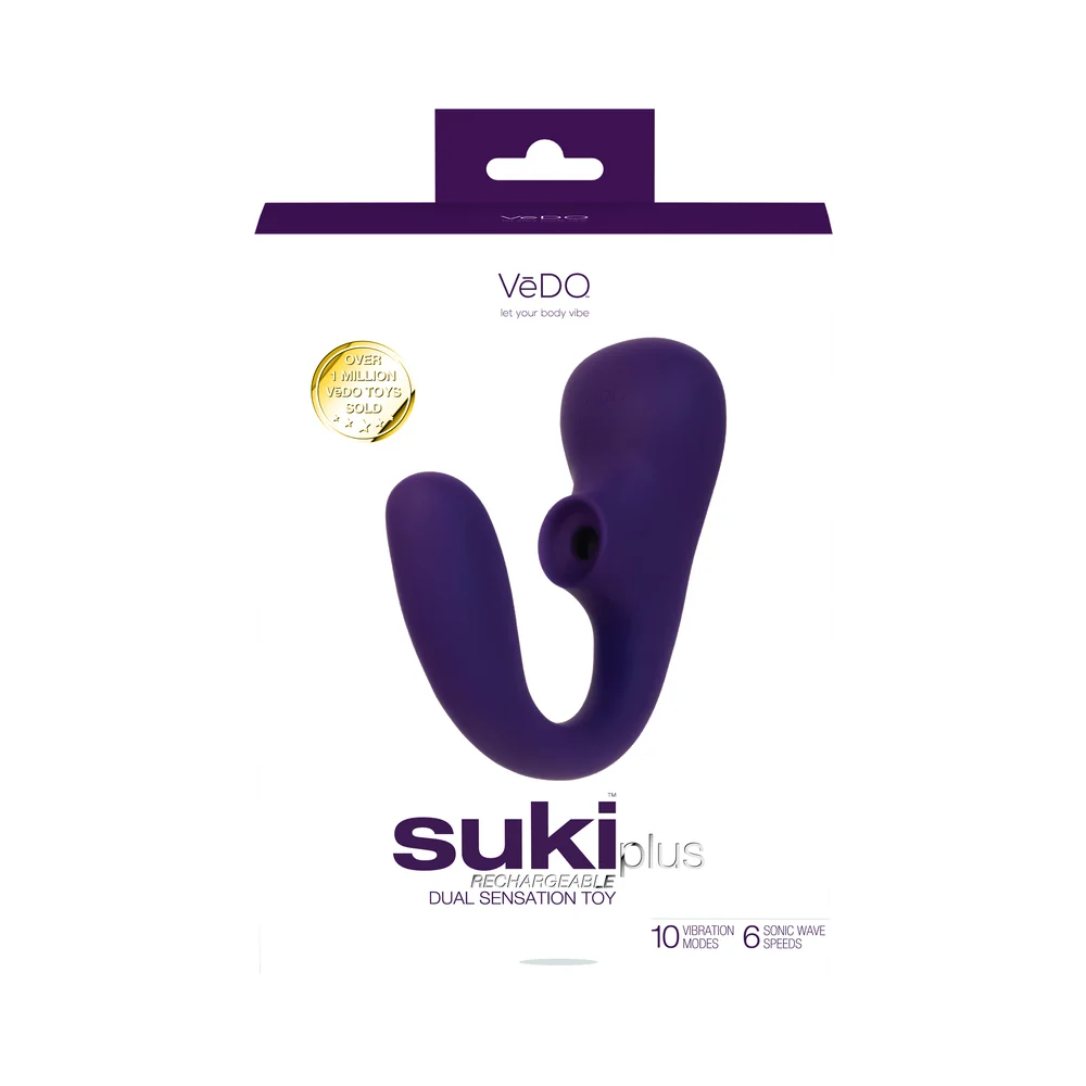 VeDO Suki Plus Rechargeable Dual Sonic Vibe Deep Purple - Image 12