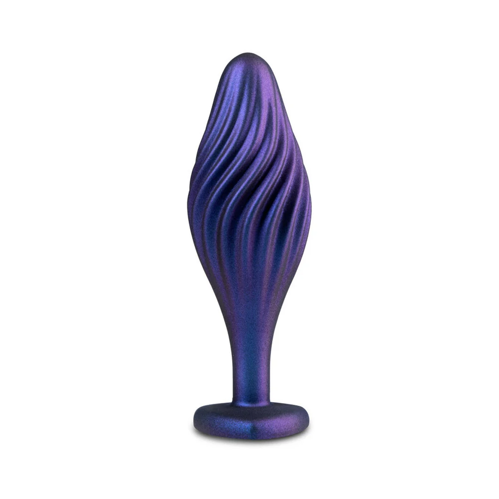 Anal Adventures Matrix Silicone Swirling Bling Plug Sapphire - Image 7