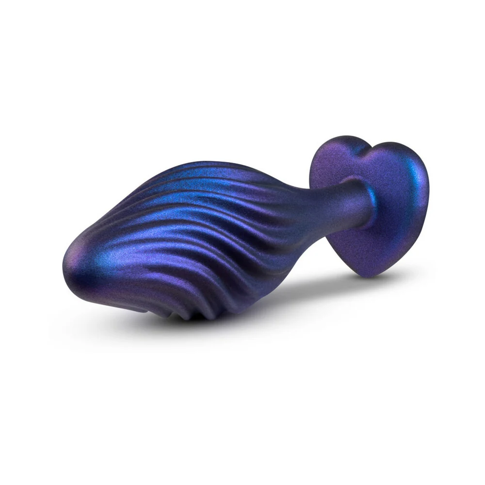 Anal Adventures Matrix Silicone Swirling Bling Plug Sapphire - Image 8