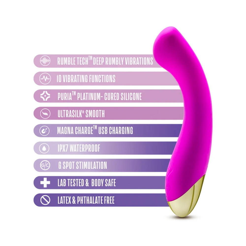 Aria Bangin'' AF Rechargeable Silicone G-Spot Vibrator Purple - Image 10