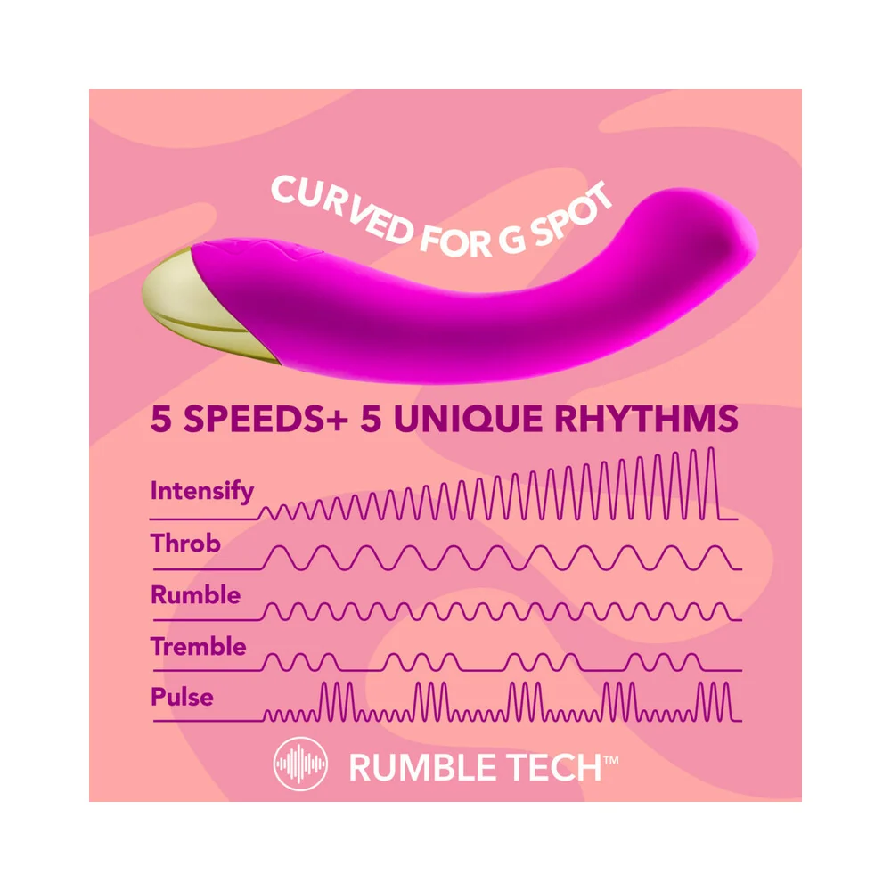 Aria Bangin'' AF Rechargeable Silicone G-Spot Vibrator Purple - Image 13