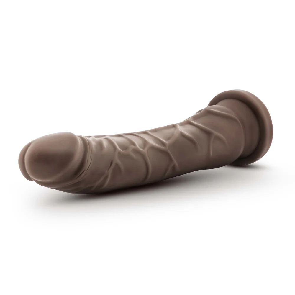 Dr. Skin Plus Realistic 9 in. Triple Density Posable Dildo Brown - Image 9