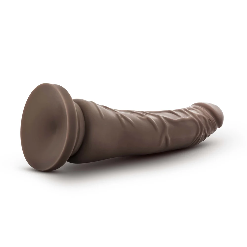 Dr. Skin Plus Realistic 9 in. Triple Density Posable Dildo Brown - Image 10