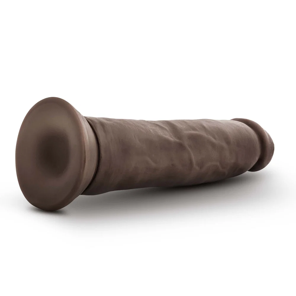 Dr. Skin Plus Thick 9 in. Triple Density Posable Dildo Brown - Image 9